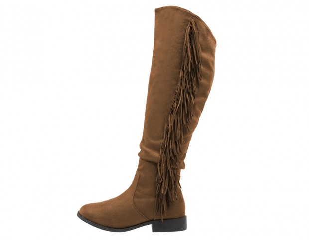 In suede con frange