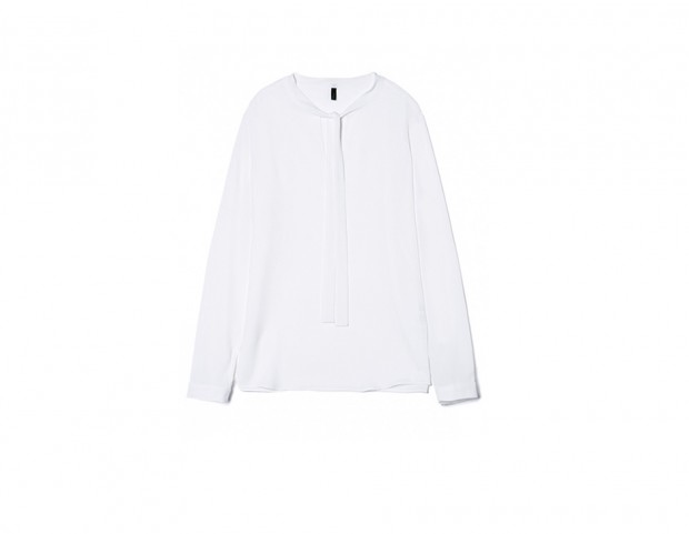 Camicia bianca con fiocco Camicia bianca con fiocco