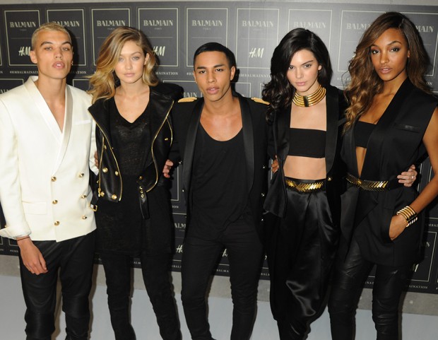 Jourdan Dunn, Kendall Jenner, Olivier Rousteing, Gigi Hadid e Dudley O’Shaughnessy