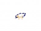 Bracciale in corda con charm dorato