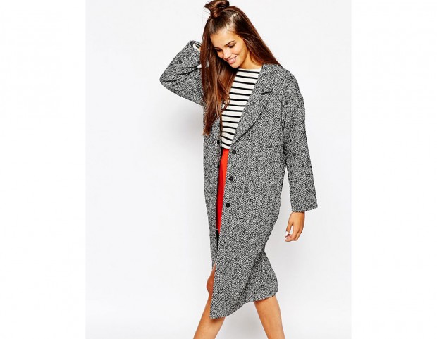 Cappotto oversize in tweed