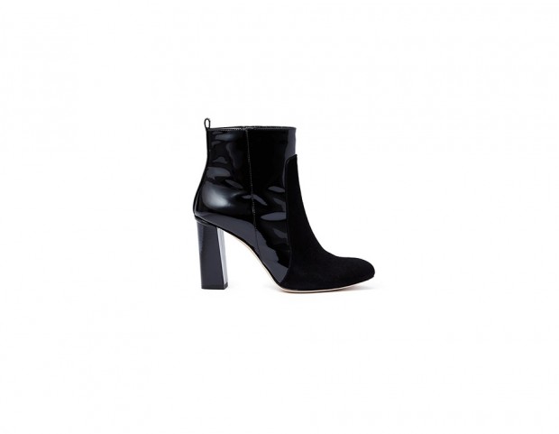 Stivaletti in vernice e suede
