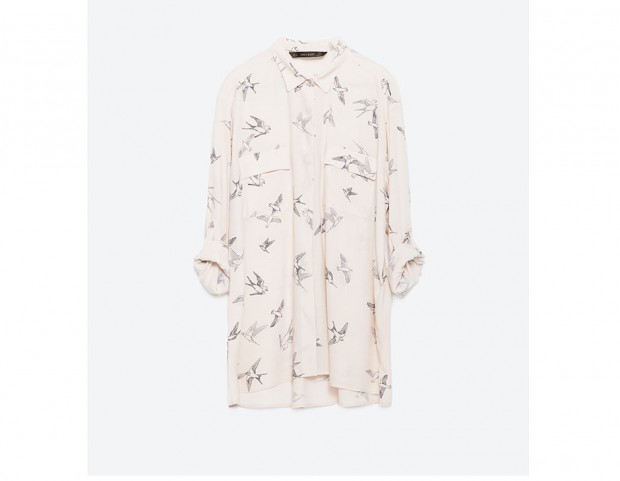 Camicia stampa uccellini