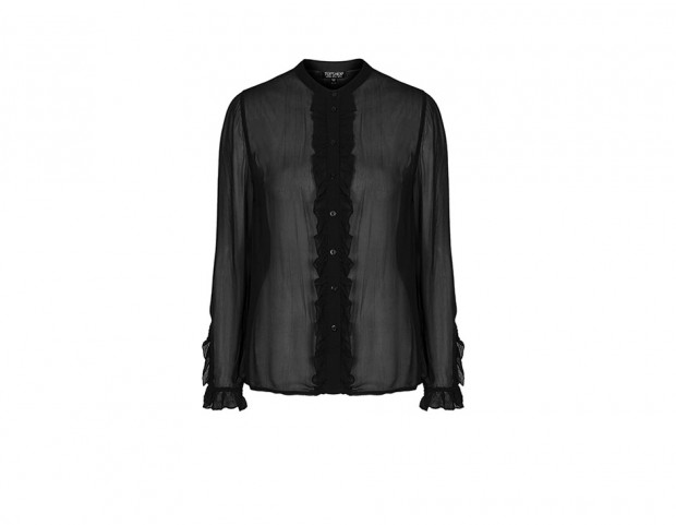 Camicia di chiffon con ruches