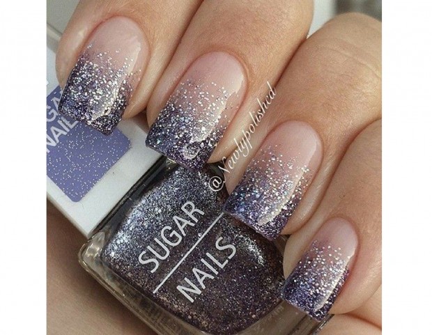 Grigio scuro e glitter argentati