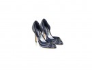 Pumps blu con cristalli
