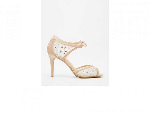 Sandali con fiocchetto e strass