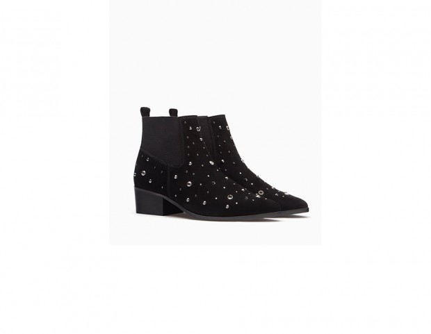 Stivaletti flat con pietre