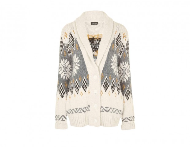 Cardigan con motivo fiocco di neve