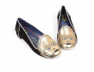 Ballerine con punta disegnata gold