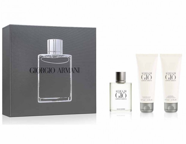 Contiene: Eau de Toilette 100 ml, Gel Doccia 75 ml,  Balsamo dopo barba.