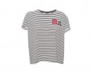 T-shirt a righe con loghino