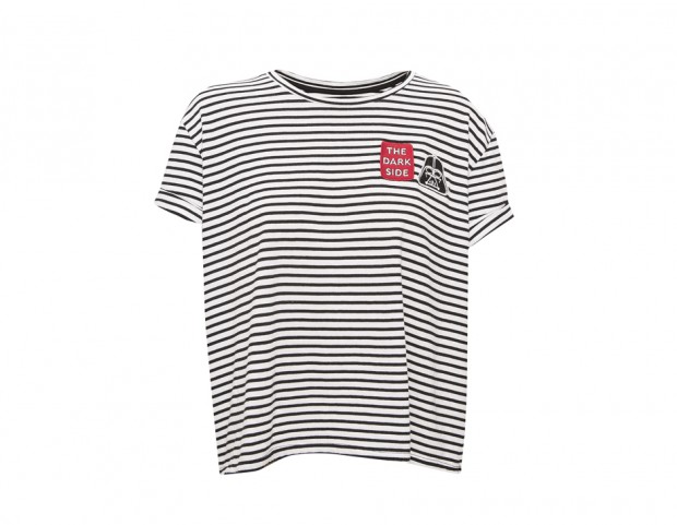 T-shirt a righe con loghino