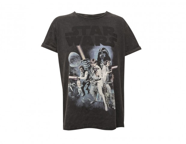 T-shirt con stampa effetto vintage
