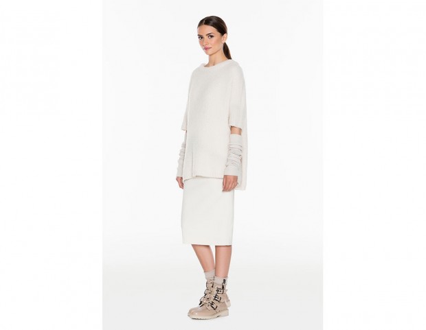 Maglia lunga con manicotti