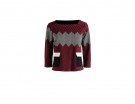 Pullover con intarsi geometrici