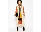 Cappotto lungo in montone sintetico