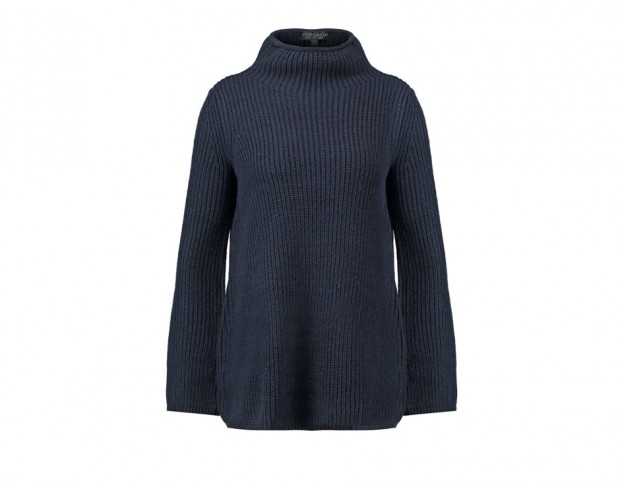 Ampio e blu navy con collo alto