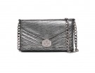 Con tracolla, in pelle effetto silver