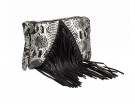 In pelle fake snake e frange