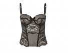 Bustier in seta e pizzo