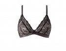 Reggiseno a triangolo morbido in pizzo e trasparenze