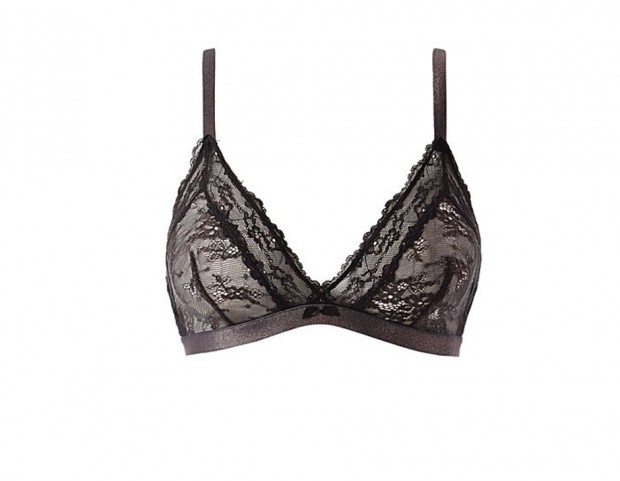 Reggiseno a triangolo morbido in pizzo e trasparenze