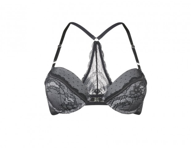 Reggiseno con incrocio e dettagli in pizzo
