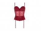 Bustier rosso con ricami in pizzo