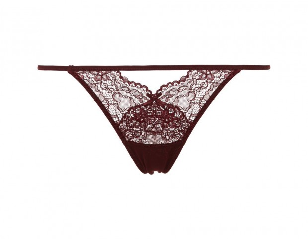Perizoma color marsala in pizzo