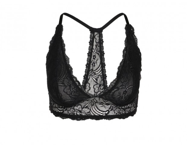 Top in pizzo con scollo a triangolo