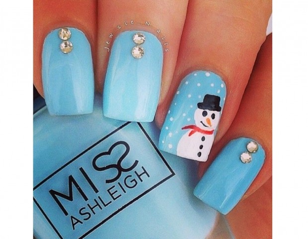 Pupazzo di neve e piccoli strass