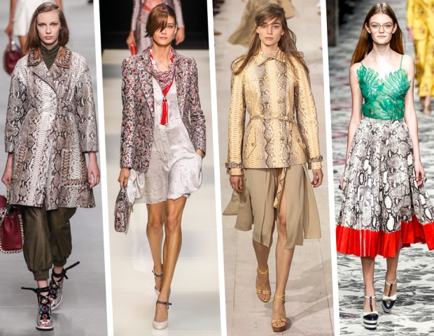 Il fascino del serpente: Fendi, Giorgio Armani,  Michael Kors, Gucci