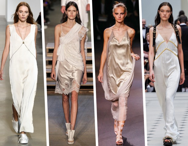 In sottoveste: Calvin Klein Collection, Givenchy by Riccardo Tisci, Vionnet, Burberry Prorsum
