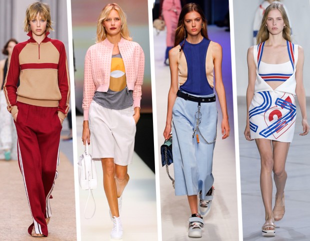 Sporty-chic: Chloé, Emporio Armani, MSGM, Lacoste