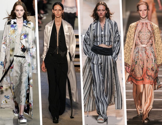 In vestaglia: Calvin Klein Collection, Givenchy by Riccardo Tisci, Trussardi, Etro