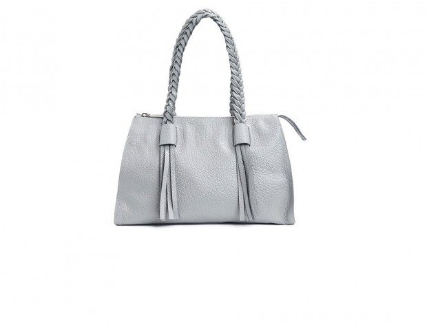 Maxi bag di pelle con frange
