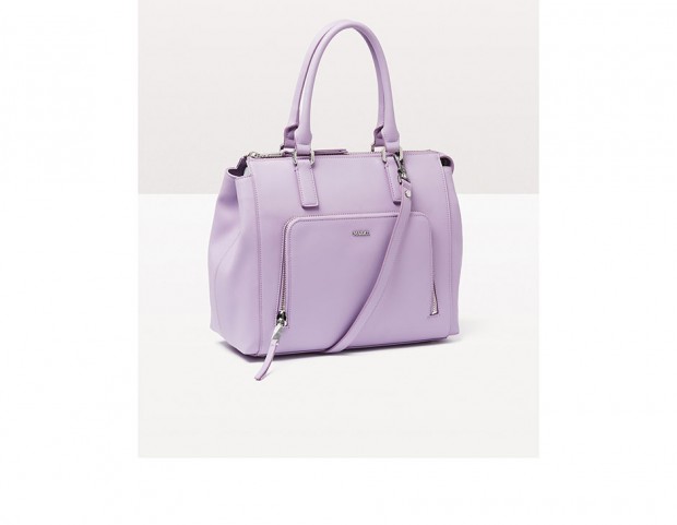 Borsa lilla con scomparti