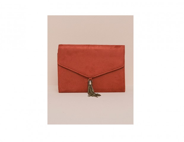Pochette di velluto con nappina