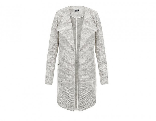 Cappotto leggero in maglia color ghiaccio