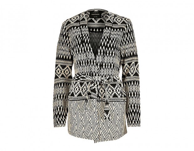 Morbido a vestaglia con fantasia black&white