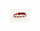 Bracciale in pelle con cuori d’argento