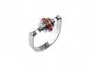 Anello con brillante rosso