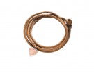 Bracciale doppio in cuoio con charm a cuore