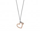 Collana con charm a cuore satinato