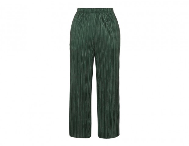 Pantaloni verdi plissé