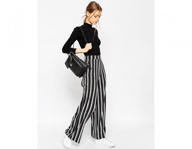 Pantaloni ampi a righe