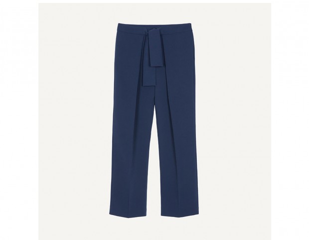 Pantaloni blu navy con fiocco