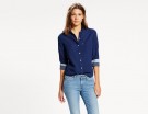 In denim con micro pois