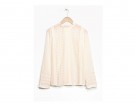 Blusa con pannelli in pizzo